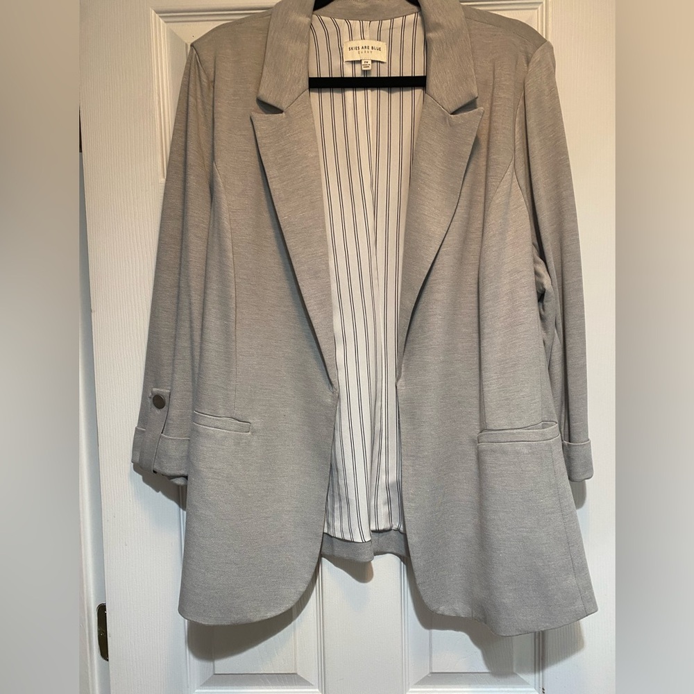 Skies are Blue Joonymay Soft Blazer - 2X - Gray - VGUC